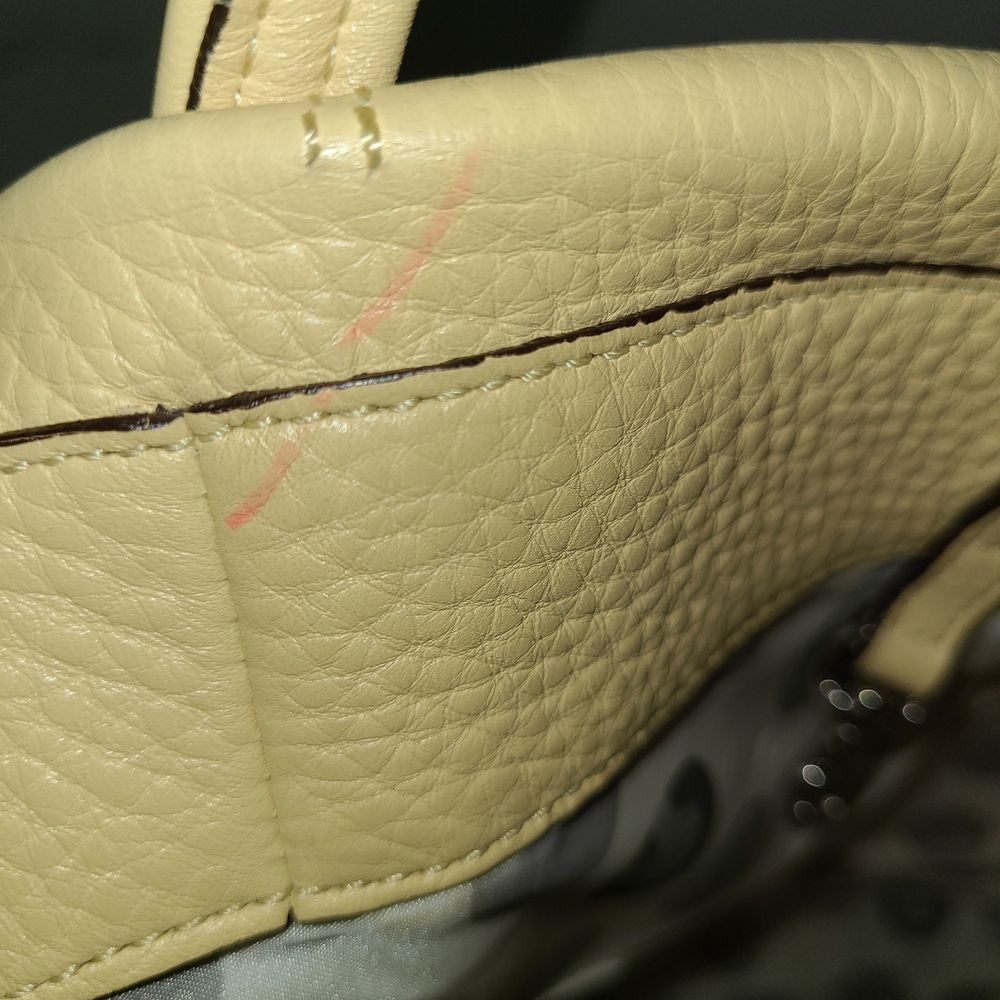 Coach Laura Light Yellow Leather Tote Bag GUC - Picture 15 of 16